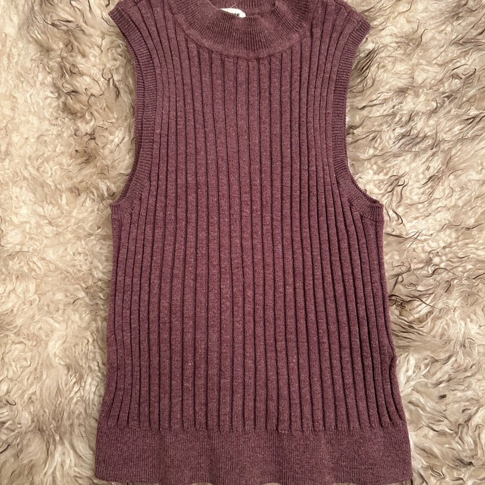 Garage crop ribbed tank top